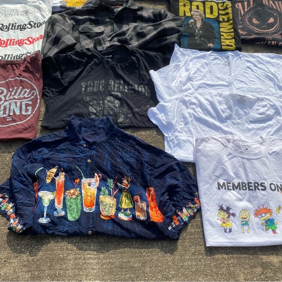 Bundle of men’s clothes short sleeve XL-XXL lot of clothes Y2K modern vintage - Picture 7 of 14